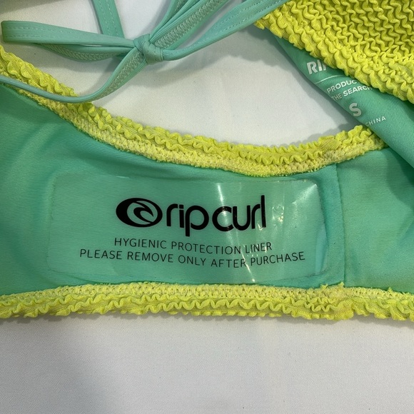 Rip Curl Sunny Side Bandeau Bikini Top & Tie Side Cheeky Coverage Bottom, SMALL - Picture 9 of 15